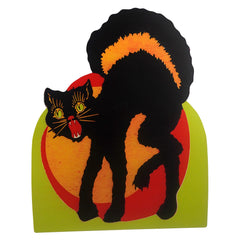14.75" Vintage Crazy Black Cat Sign