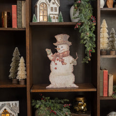 18" Cheerful Snowman Metal Dummy Board