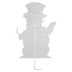 18" Cheerful Snowman Metal Dummy Board