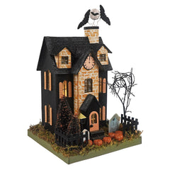 12.5" Spooky Lighted Fall Haunted House