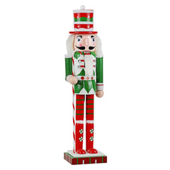 15" Santa's Workshop ~ Red & Green Candy Cane Nutcracker