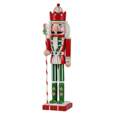 15" Santa's Workshop ~ Red & Green Peppermint Nutcracker