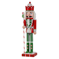 15" Santa's Workshop ~ Red & Green Peppermint Nutcracker