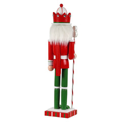 15" Santa's Workshop ~ Red & Green Peppermint Nutcracker