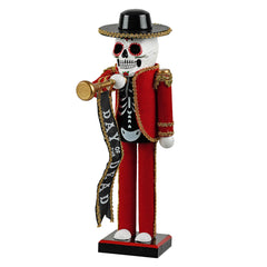 14" Santa's Workshop ~ Day Of The Dead Bugler Nutcracker