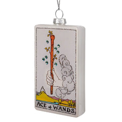 Ace Of Wands - Tarot Card Glass Ornament