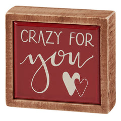 "Crazy For You" Mini Box Sign