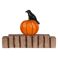 "Happy Halloween" Jack-O'-Lantern & Crow Tabletop Decor