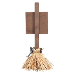 "Witch Switch" Straw Broom Sign