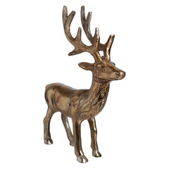 10" Antique Gold Reindeer Decor