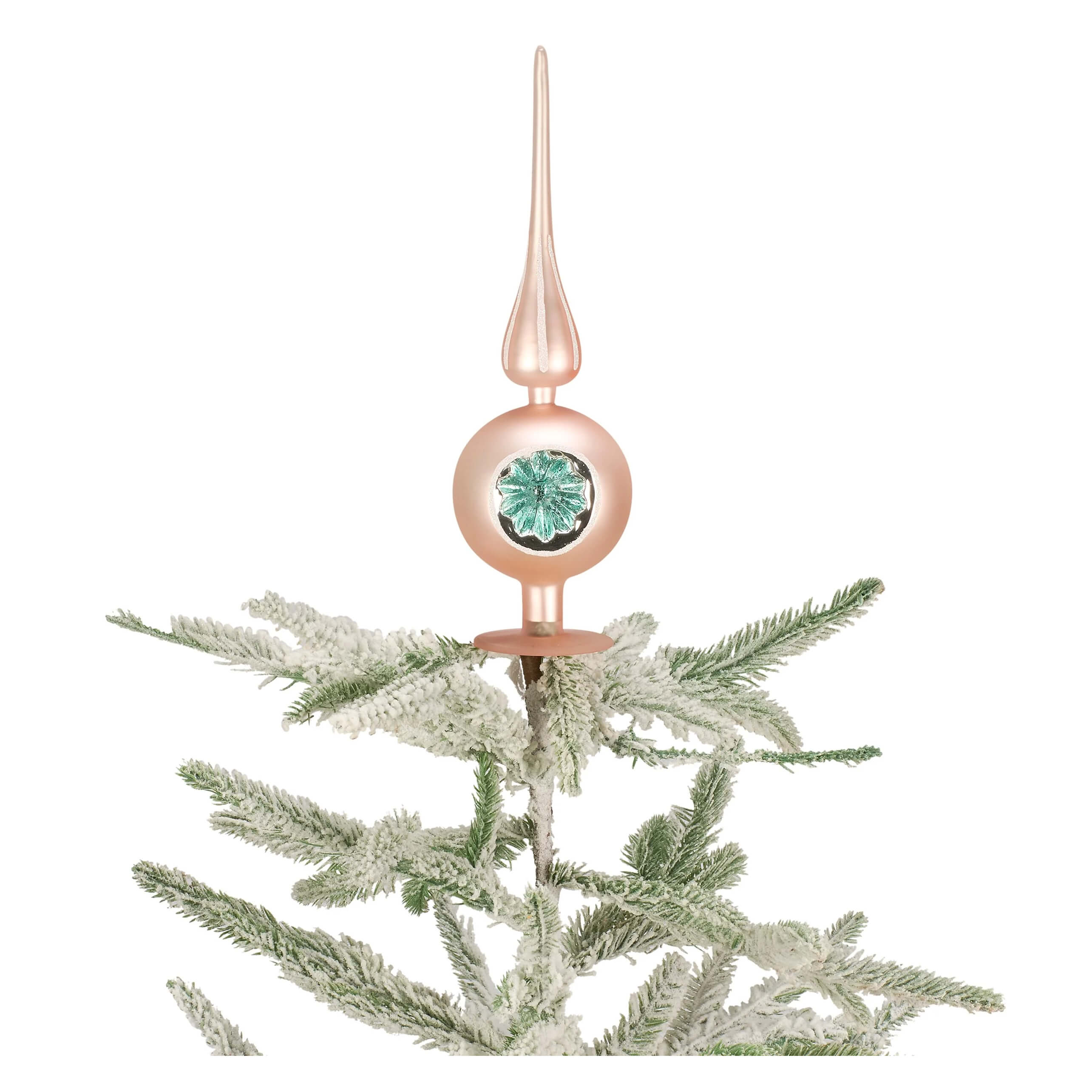 10" Pink Glass Tree Topper