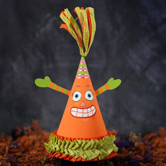 10" Spooky Pumpkin Party Favor Cone Box