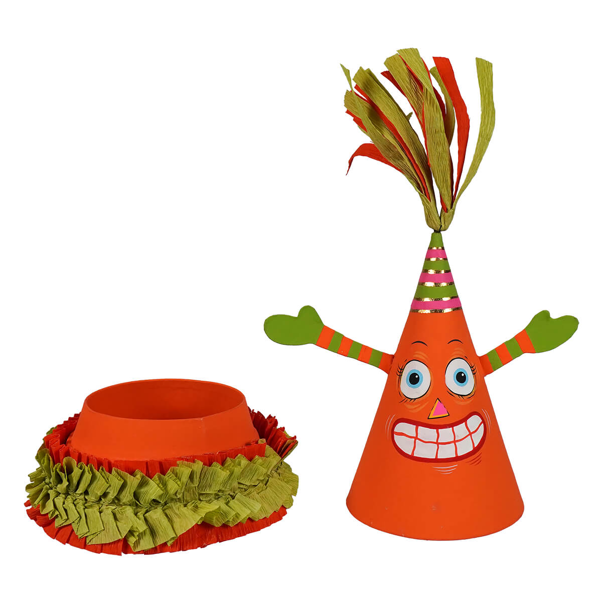 10" Spooky Pumpkin Party Favor Cone Box