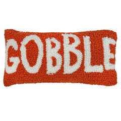 11" Gobble Hooked Pillow