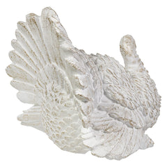 11" Large Champagne & White Turkey Figure