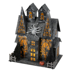11" Lighted Haunted House Sitter