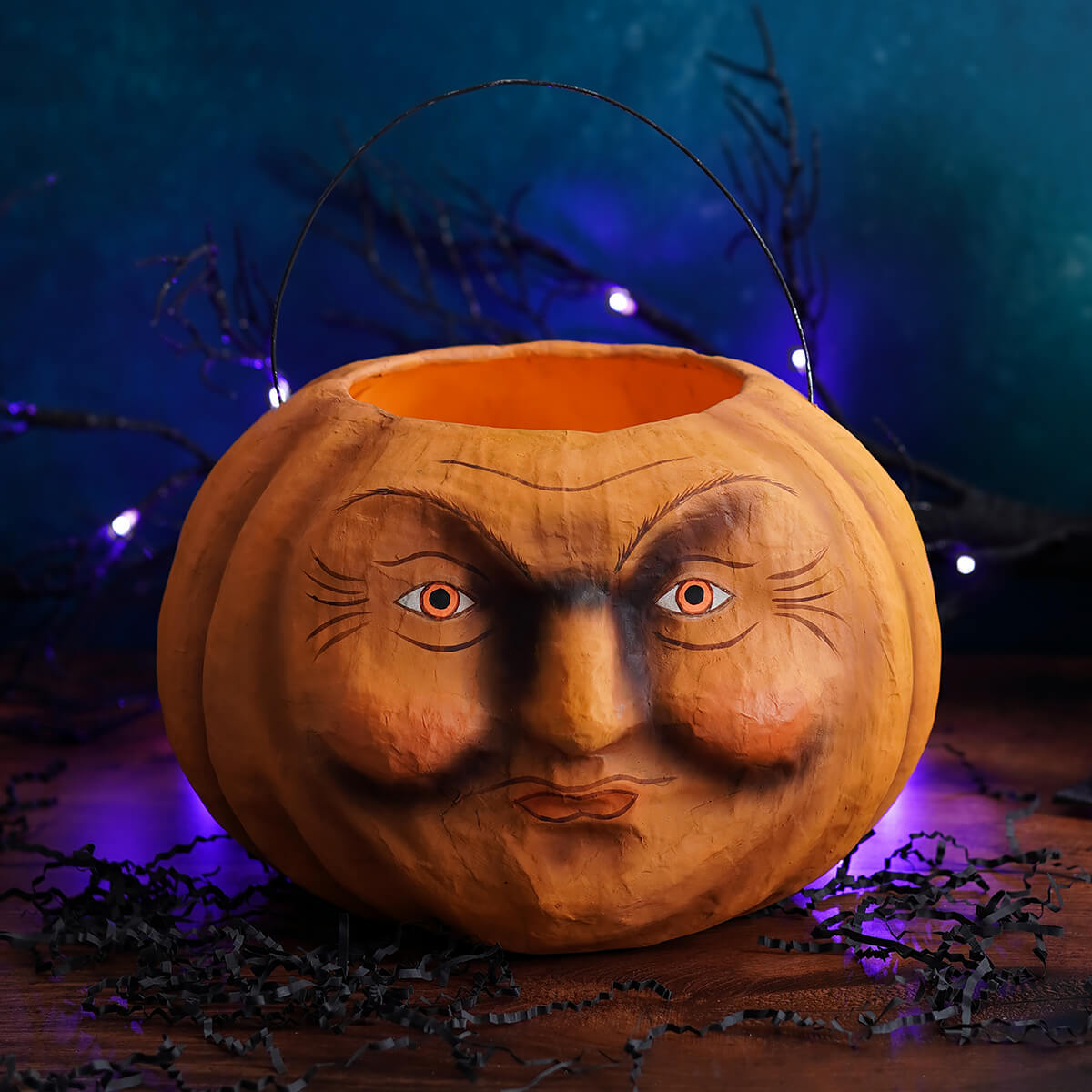 11" Orange Jack-O'-Lantern Candy Bucket