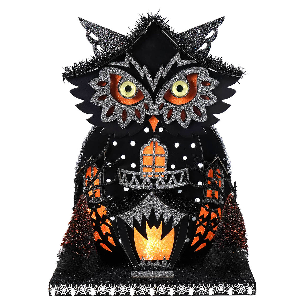 12.5" LED Lighted Owl Haunted House