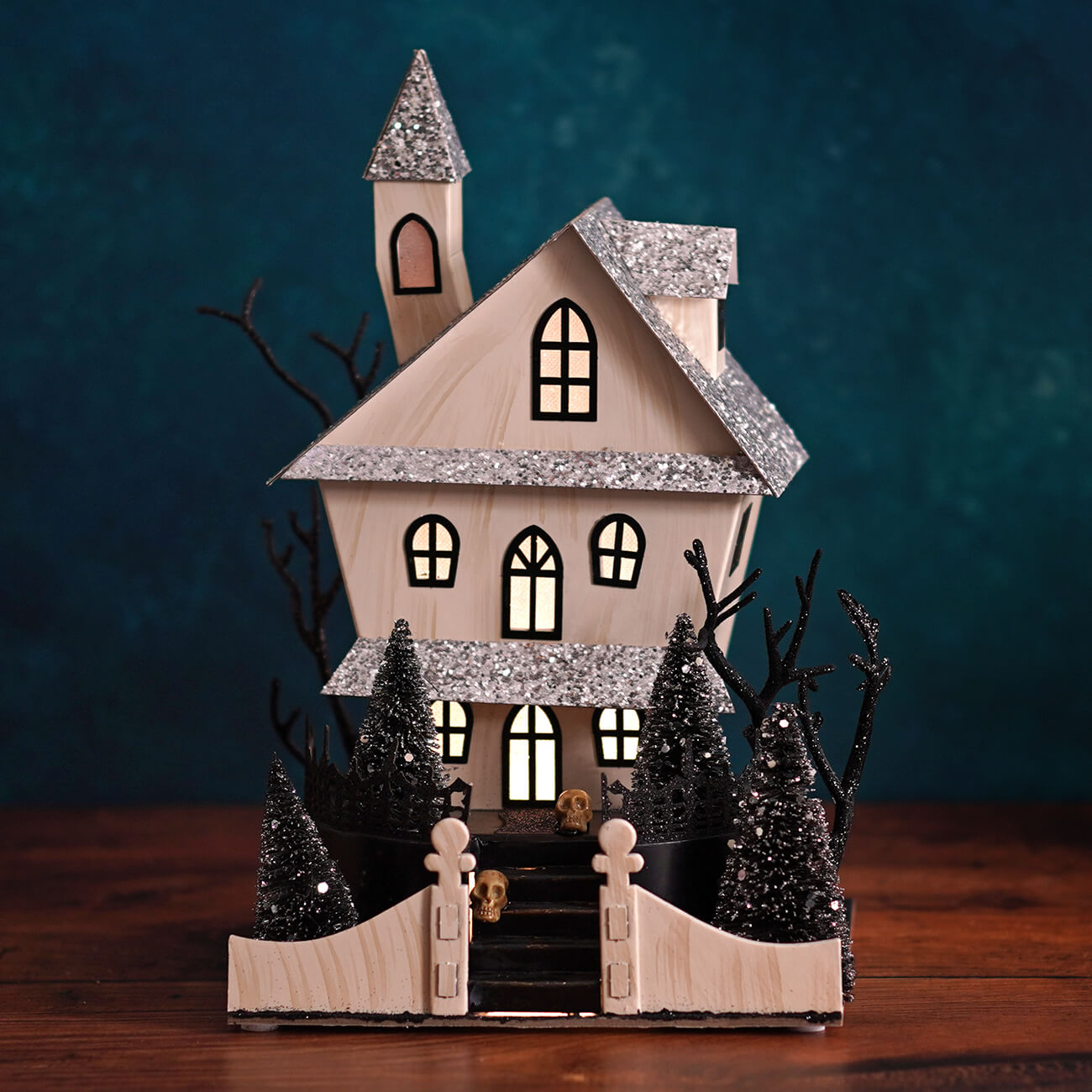 12.5" LED Lighted Spooky Halloween Haunted House