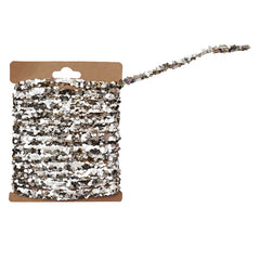120" Champagne Finish String Glitter Garland On Kraft Card