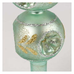 13" Blue Glass Tree Topper