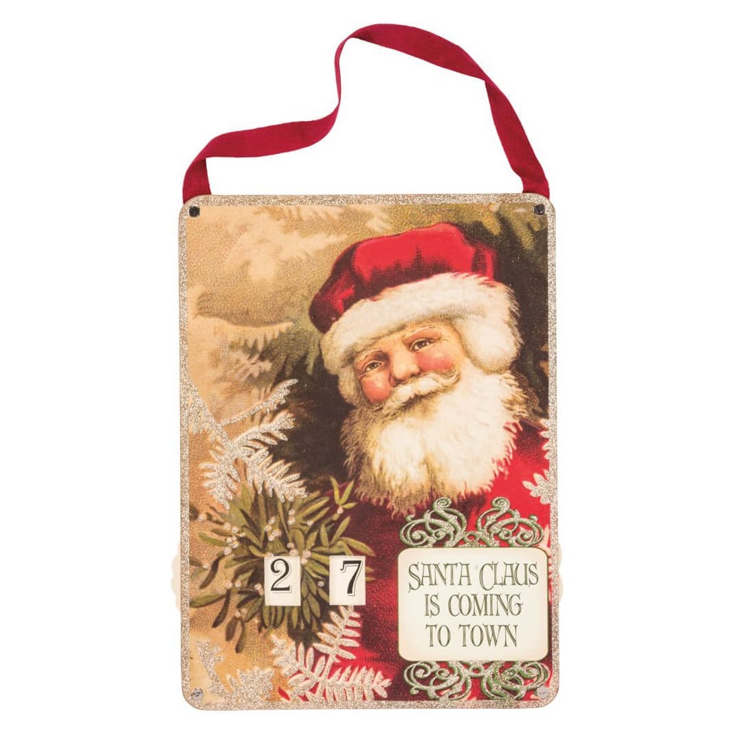 14.75" Santa Countdown Wheel Hanger