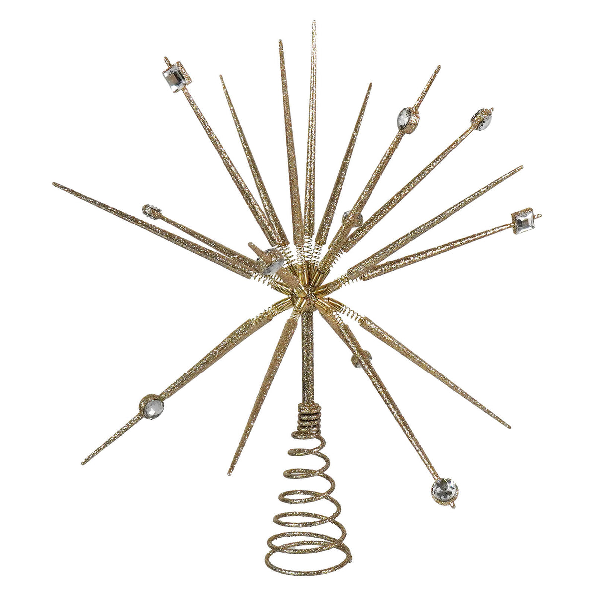 14.8" Gold Starburst Thorn Spring Tree Topper