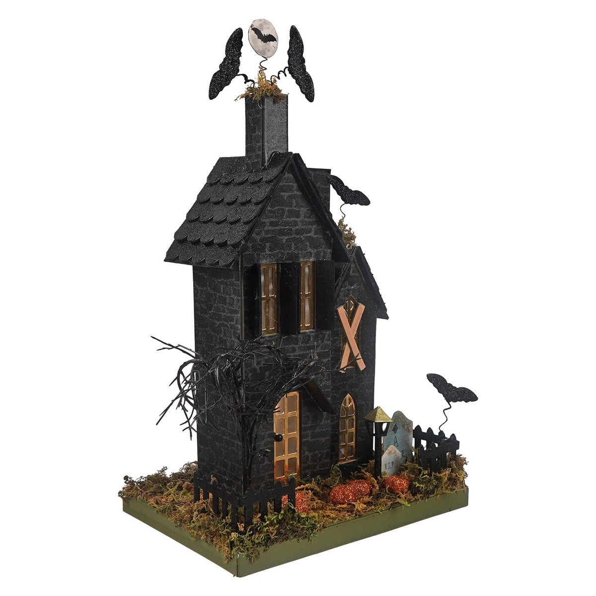 14" Spooky Lighted Haunted House