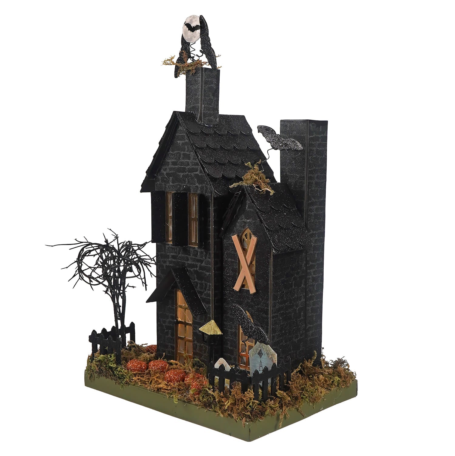 14" Spooky Lighted Haunted House