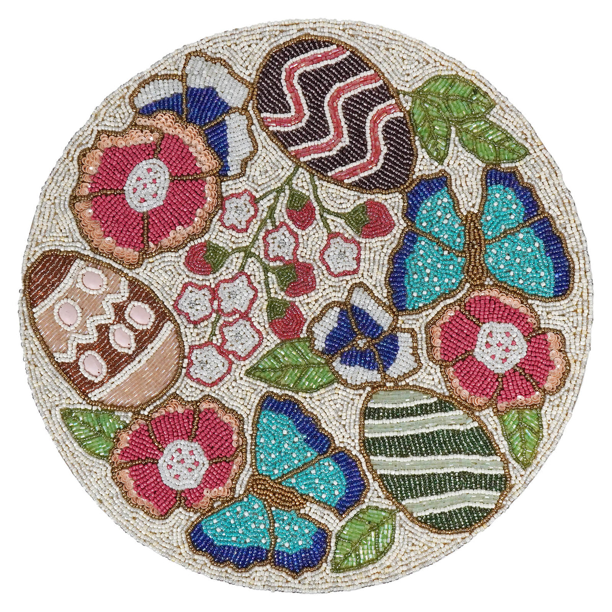 15" Beaded Easter Egg Placemat