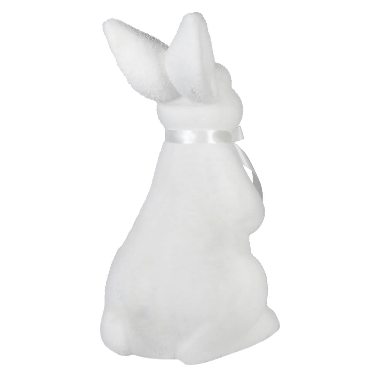 15" Standing Flocked Cream Easter Bunny