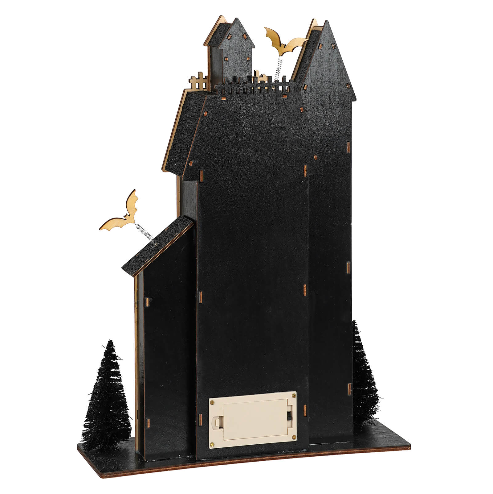 16.5" Large Lighted Haunted House Featuring Skull Face & Flying Bats