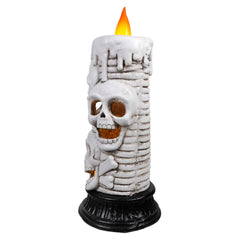 16" Large LED Halloween Skull Flickering Candle