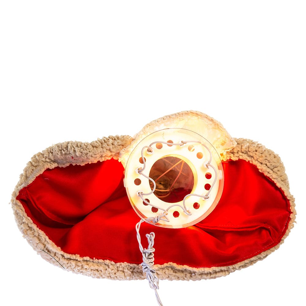16" UL 10-Light Red & Ivory Angel Tree Topper