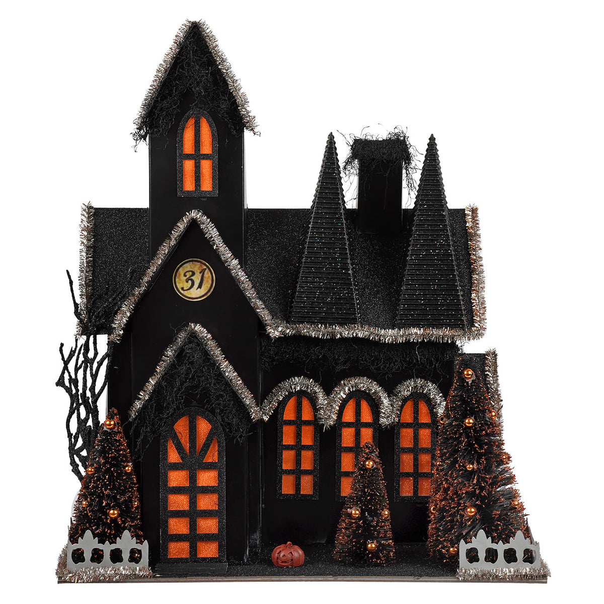 17" Large Lighted All Hallows' Eve Haunted House