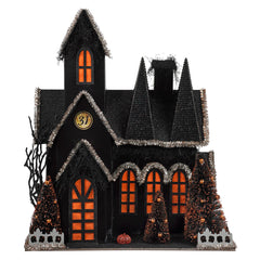 17" Large Lighted All Hallows' Eve Haunted House