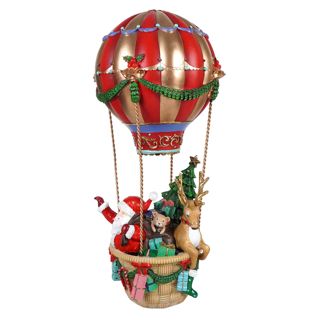 17" Santa & Friends Christmas Hot Air Balloon