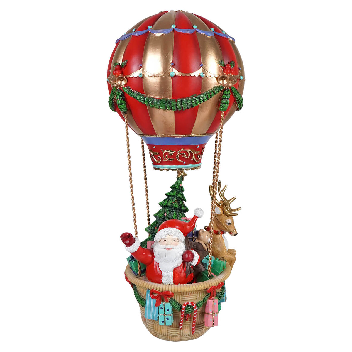 17" Santa & Friends Christmas Hot Air Balloon