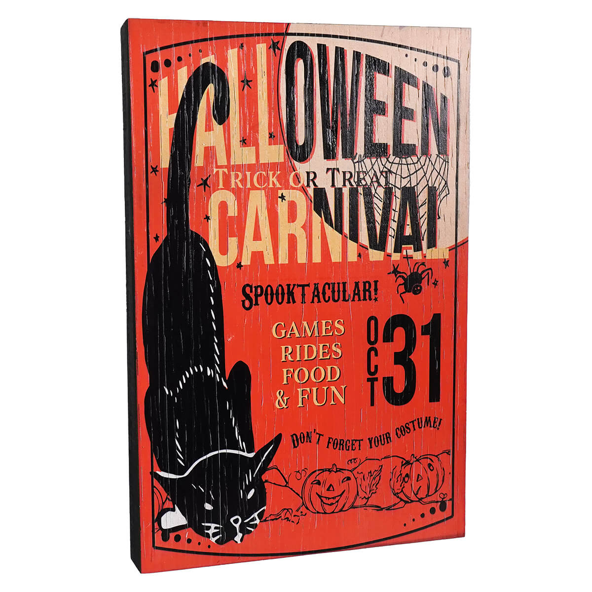18" Carnival Cat Textured Wall Art