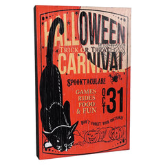 18" Carnival Cat Textured Wall Art