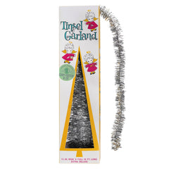 18 Ft. Boxed Silver Tinsel Garland