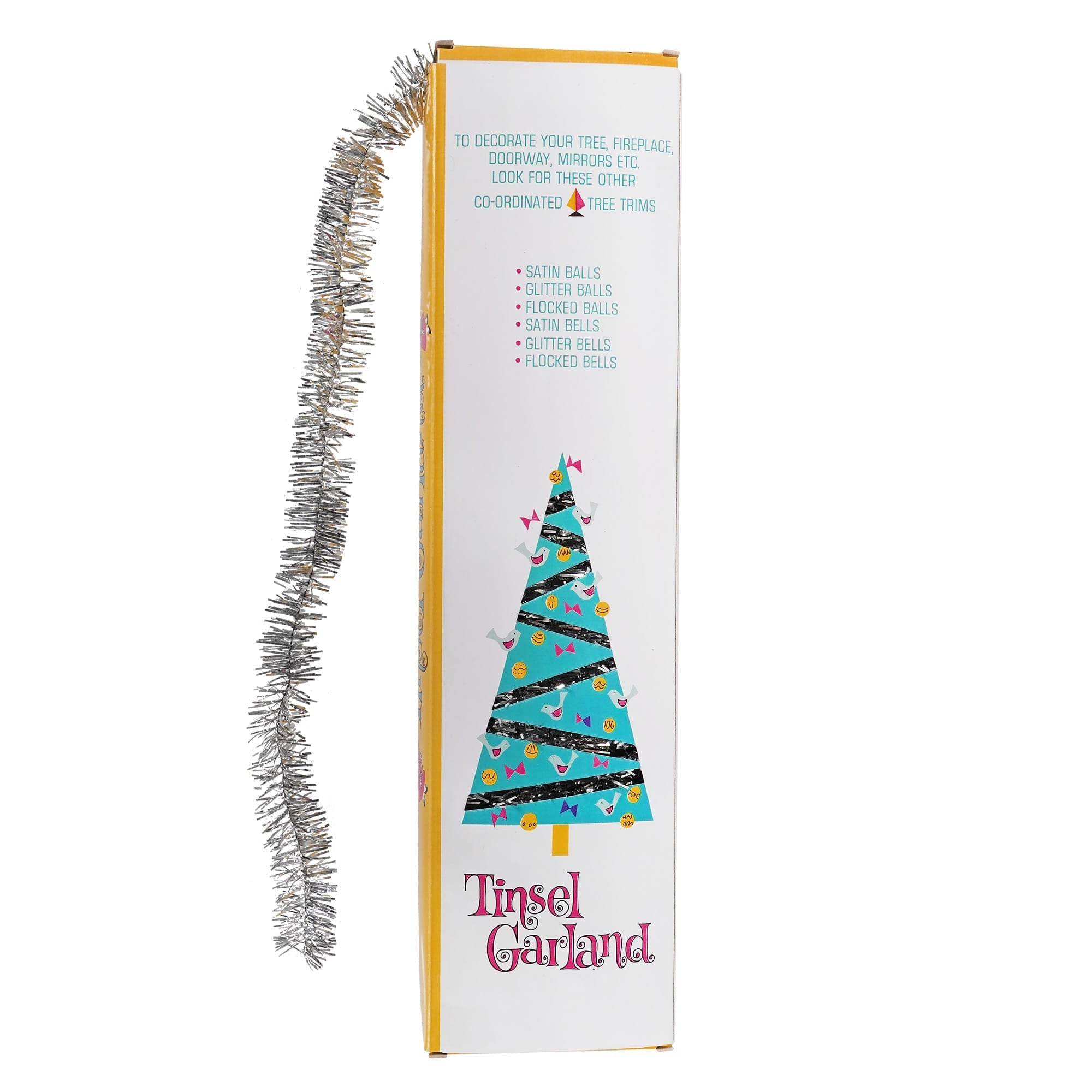 18 Ft. Boxed Silver Tinsel Garland