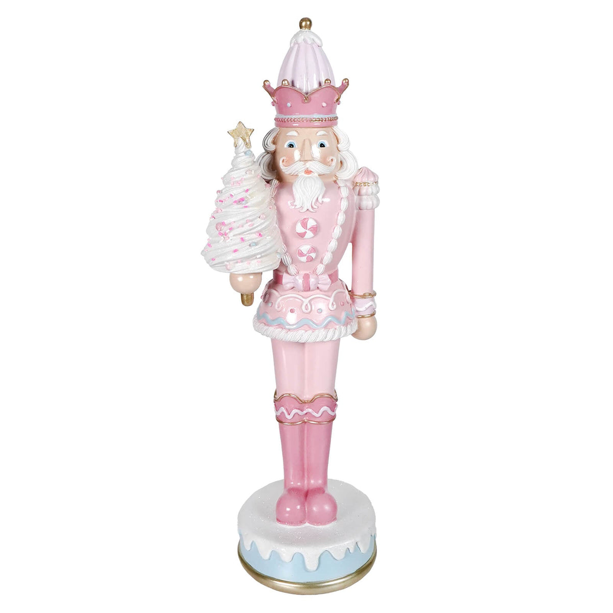 18" Pastel Pink Resin Dessert Toy Soldier