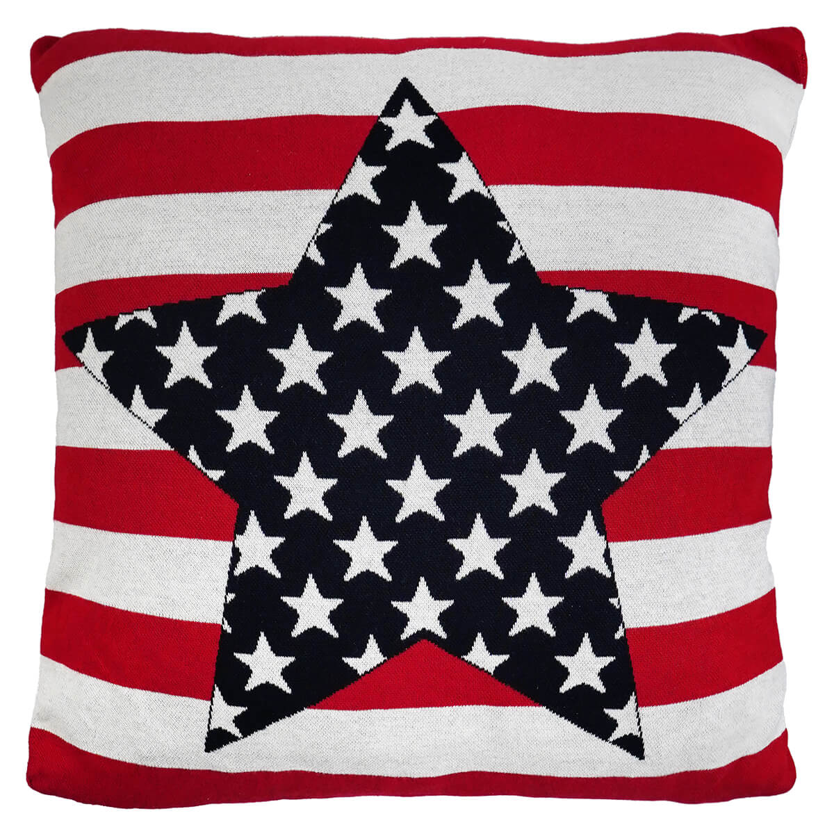 18" Red, White & Blue Americana Star Pillow