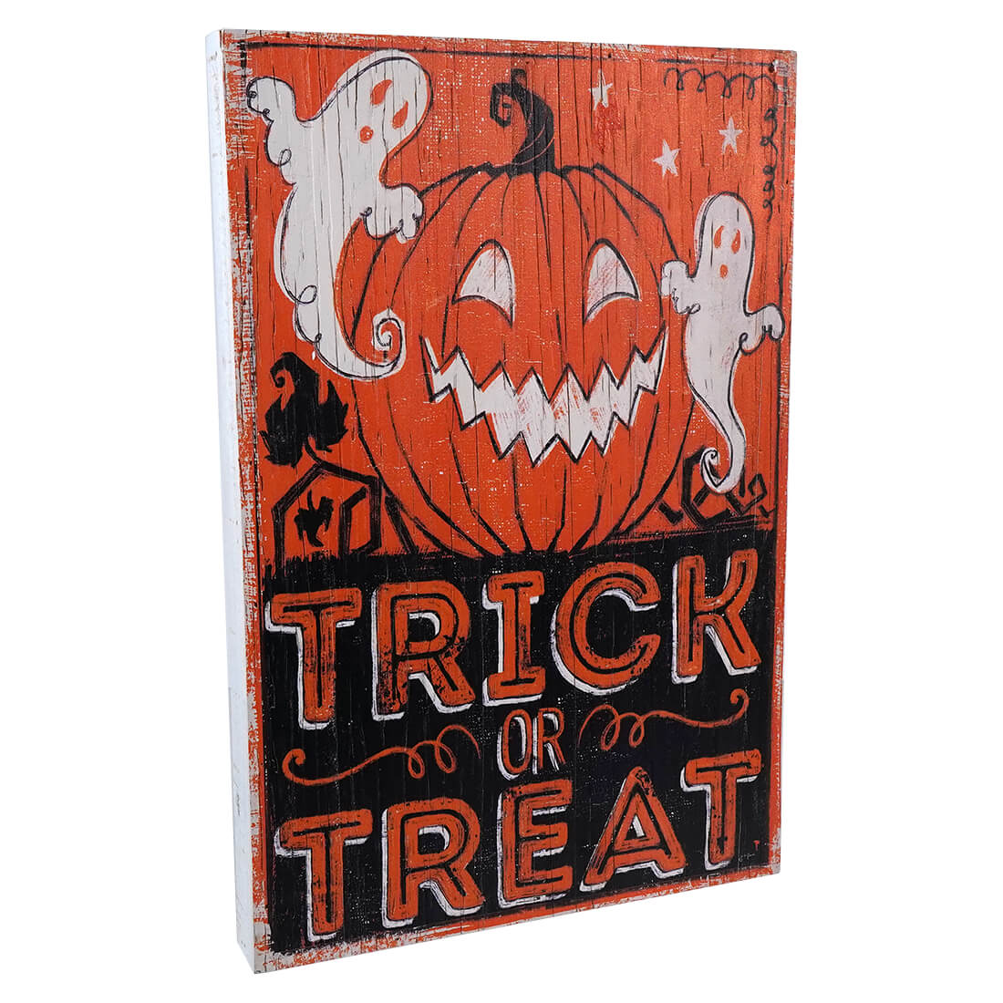 18" Trick Or Treat Textured Wall Art