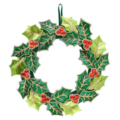 19" Holly Wreath