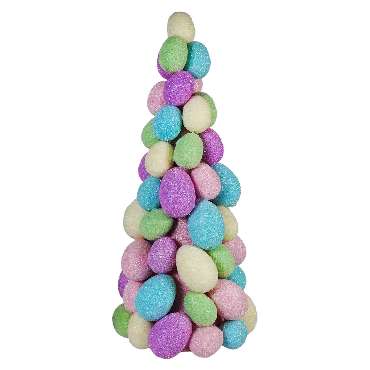 19" Large Colored Eggs Easter Tree