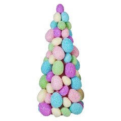 19" Large Colored Eggs Easter Tree