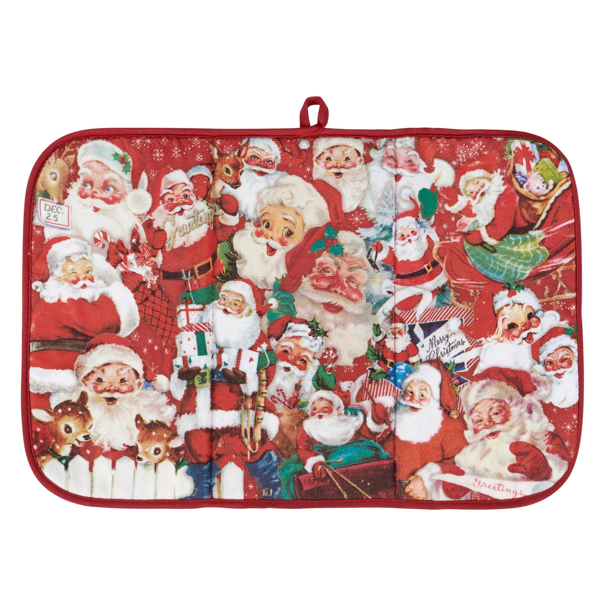 20.75" Retro Santa Drying Mat