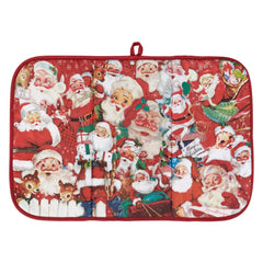 20.75" Retro Santa Drying Mat